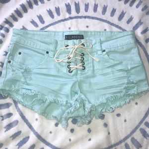 Billabong Teal daisy dukes (shorts)
